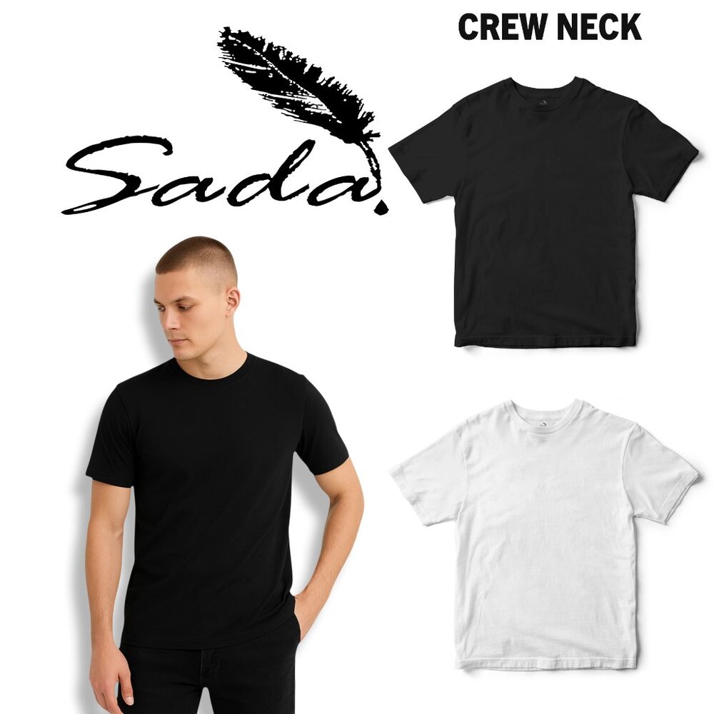 Sada Crew Neck T-Shirts 6-Pack | 10 Colors | Sizes S-6XL